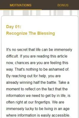 30 Days Of Motivation - Daily Affirmations android App screenshot 0
